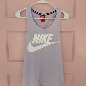 Nike Gray and Purple Sleeveless Tank Top